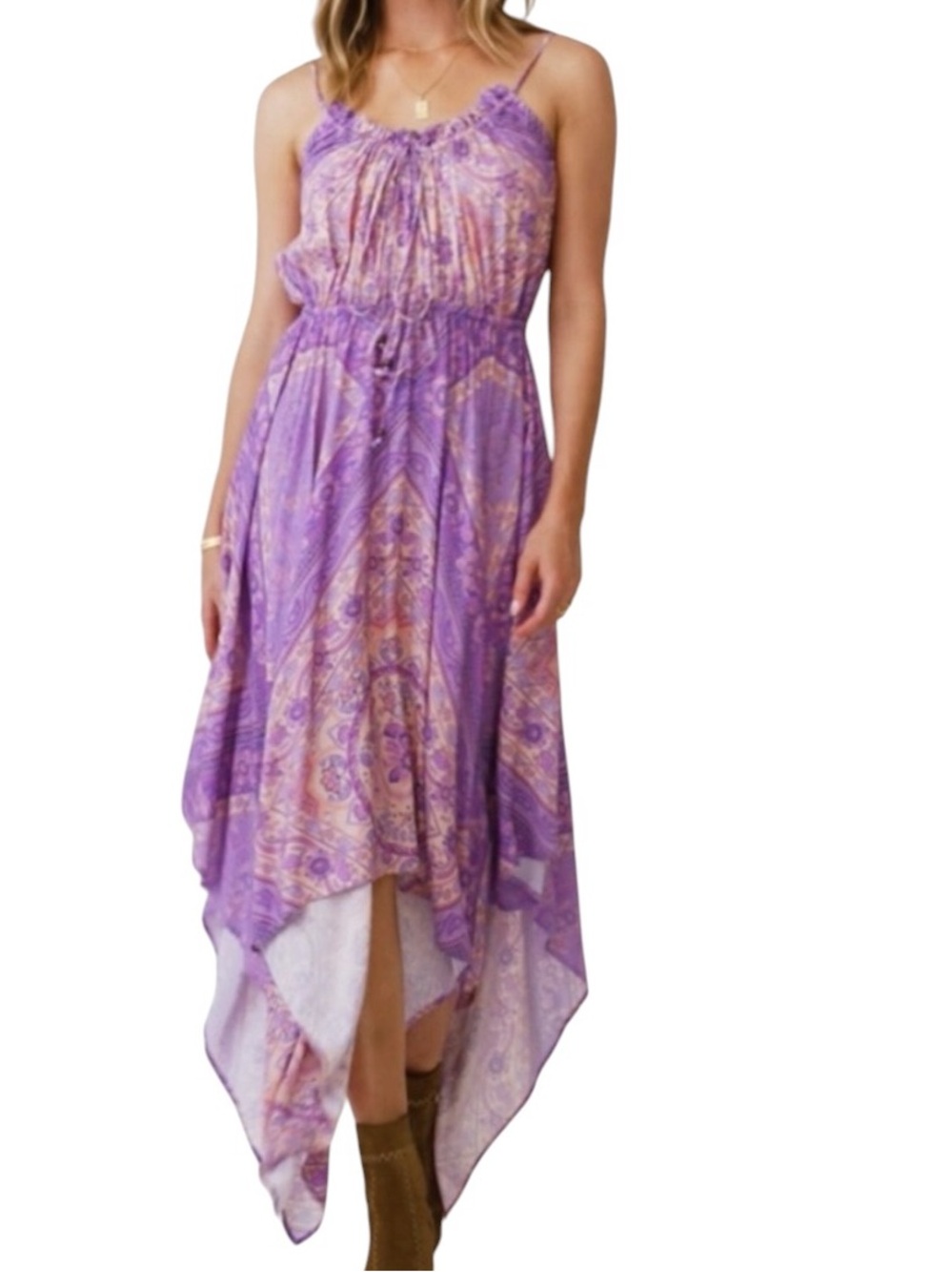 Spell & The Gypsy Collective Farrah Kerchief Sundress in Lilac - Picture 10 of 14